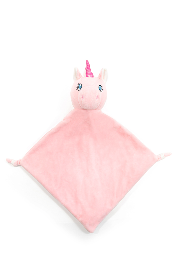 Personalised Pink Unicorn baby comforter