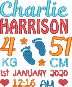 Embroidered Message For Personalised Soft Sensory Toys