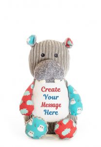 Personalised Soft Toy Hippo Teddy