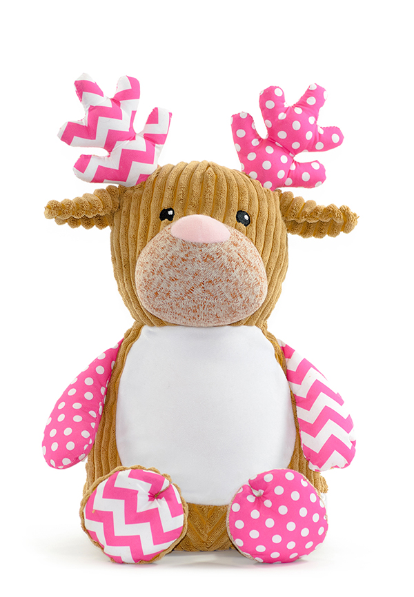 Personalised Teddy Deer Baby Sensory Toy