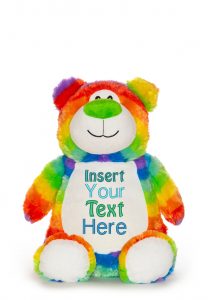 Personalised Rainbow Teddy Bear