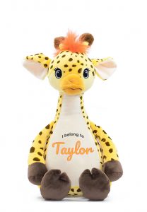 Personalised Giraffe Teddy Baby Sensory Toy